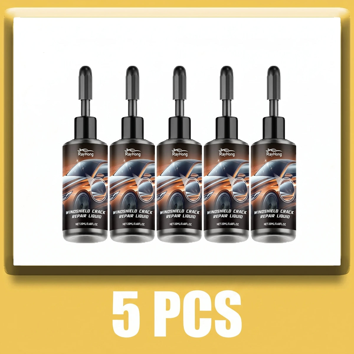Windshield Crack & Chip Repair Kit – Clear Glass Repair Resin