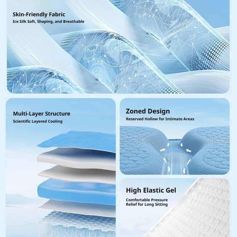SEAMETAL Breathable Car Seat Cover – Ice Silk Summer Seat Cushion