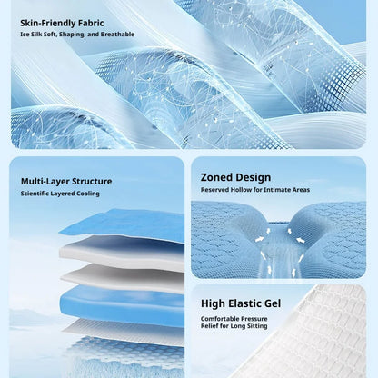SEAMETAL Breathable Car Seat Cover – Ice Silk Summer Seat Cushion