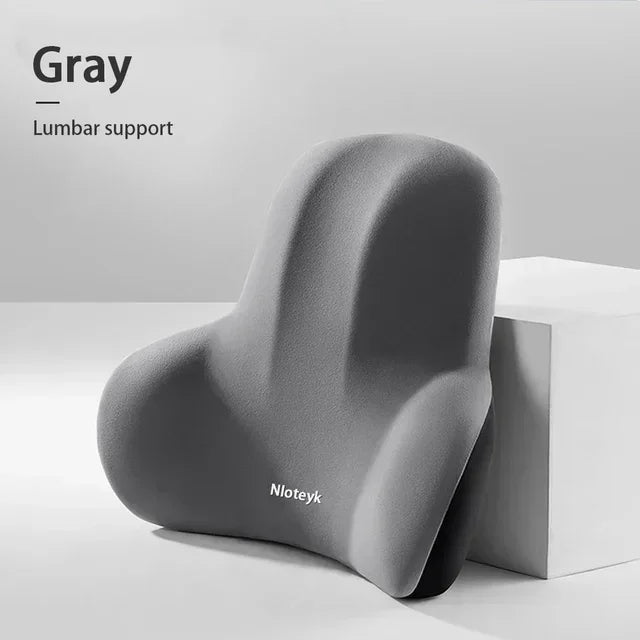 Memory Foam Car Neck Pillow & Lumbar Support Cushion – Headrest Backrest