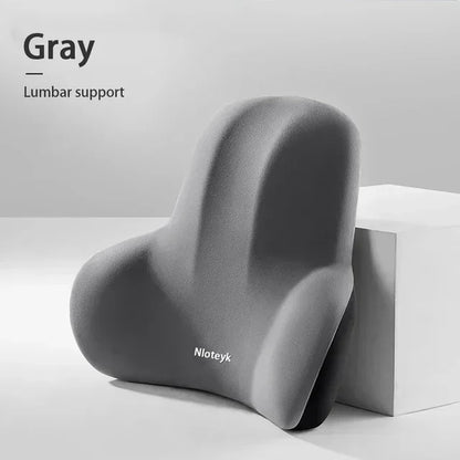 Memory Foam Car Neck Pillow & Lumbar Support Cushion – Headrest Backrest