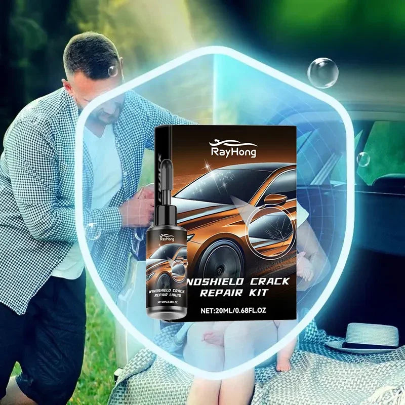 Windshield Crack & Chip Repair Kit – Clear Glass Repair Resin