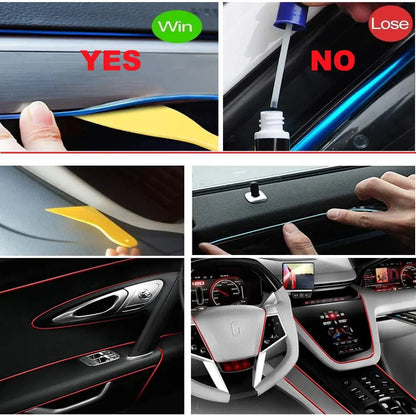 5M LED Car Interior Light Strip – USB RGB Ambient Neon Lighting