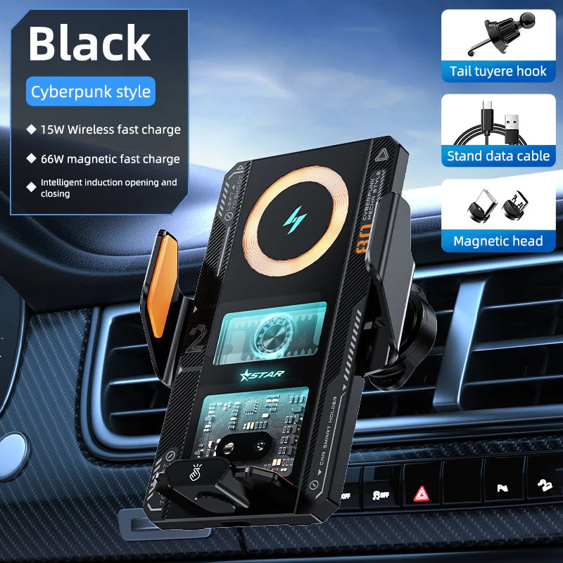 Magnetic Car Charger Mount - Effortless Wireless Charging for Your On-the-Go Lifestyle