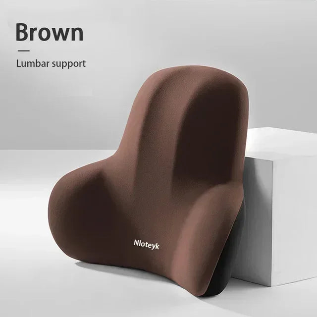 Memory Foam Car Neck Pillow & Lumbar Support Cushion – Headrest Backrest
