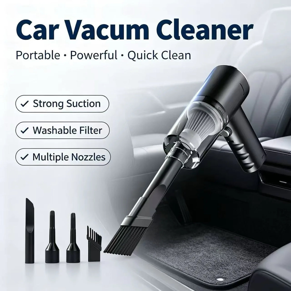 Ultimate Portable Wireless Car Vacuum for Effortless Cleaning