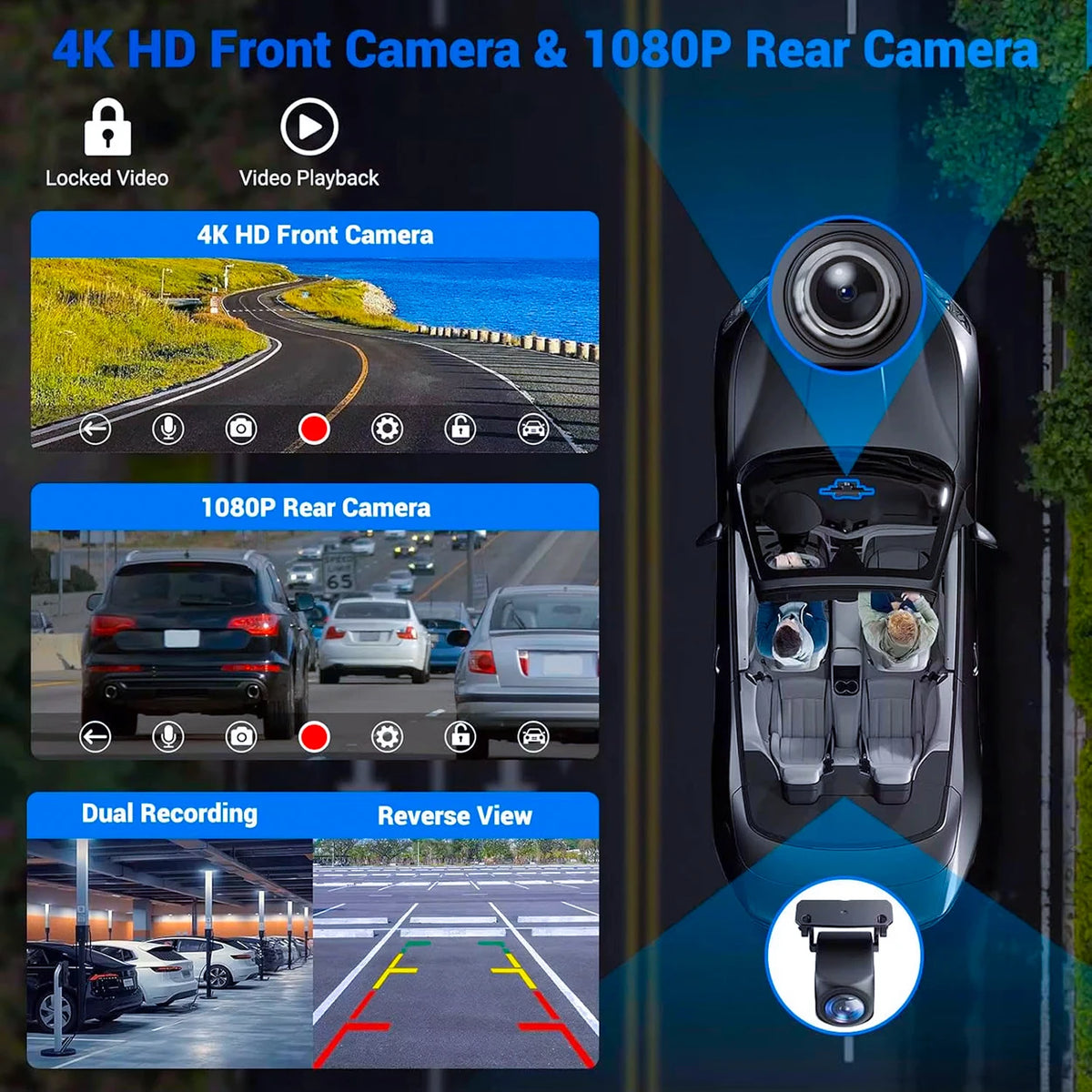 Pionray 10.26" Portable Car Stereo Wireless CarPlay & Android Auto
