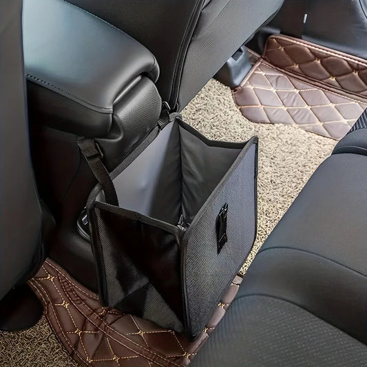 Hanging Car Trash Can & Organizer – Waterproof Leak-Proof Storage Bin