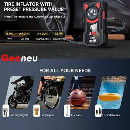 5-in-1 Car Jump Starter 5000A with Air Compressor & Power Bank