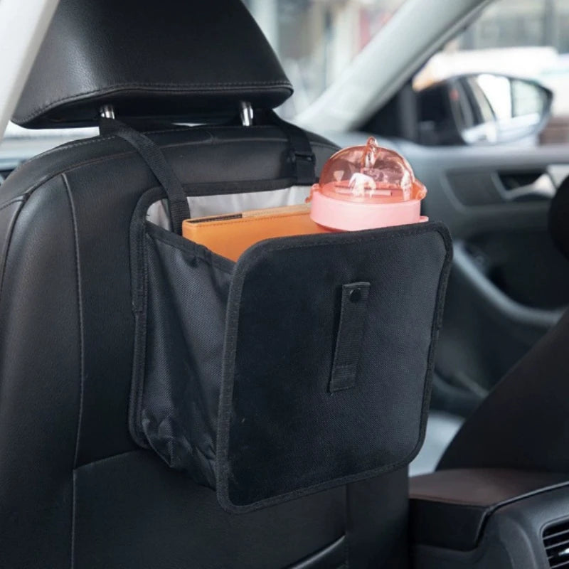 Hanging Car Trash Can & Organizer – Waterproof Leak-Proof Storage Bin