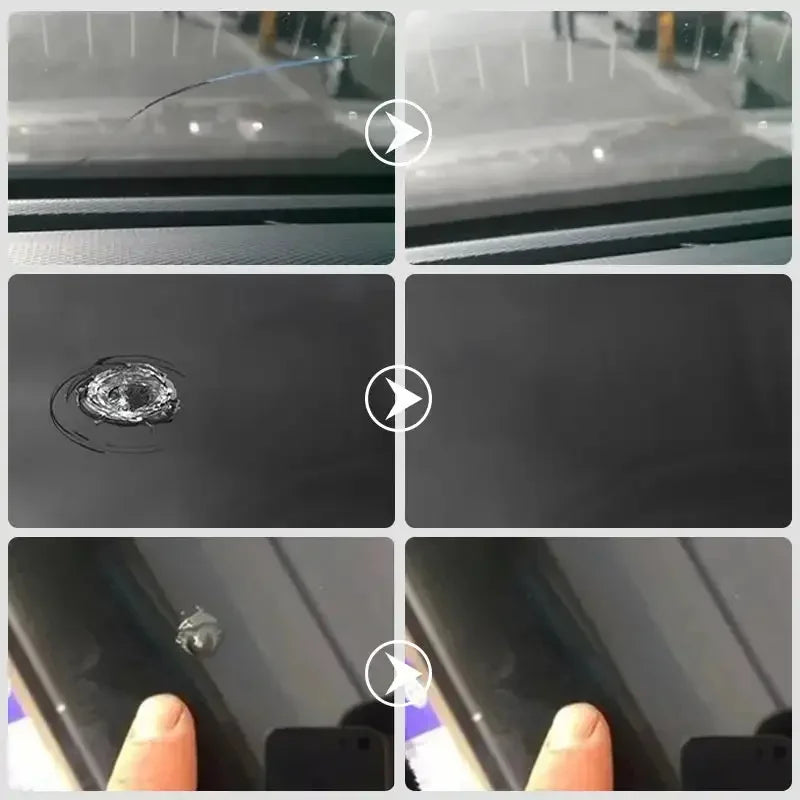 Windshield Crack & Chip Repair Kit – Clear Glass Repair Resin