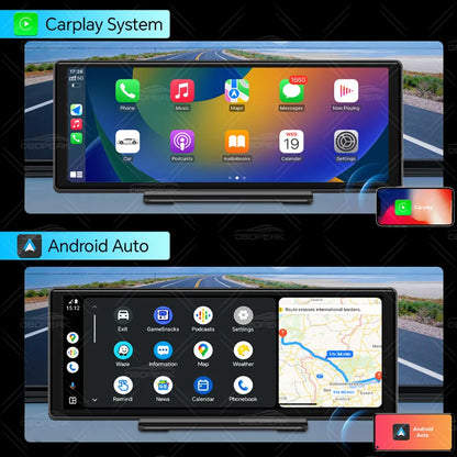 OBDPEAK 11.3" 4K Dash Cam Mirror Wireless CarPlay & Android Auto