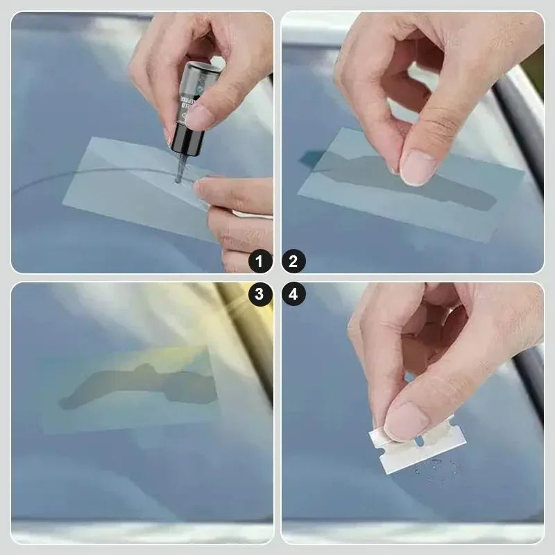 Windshield Crack & Chip Repair Kit – Clear Glass Repair Resin