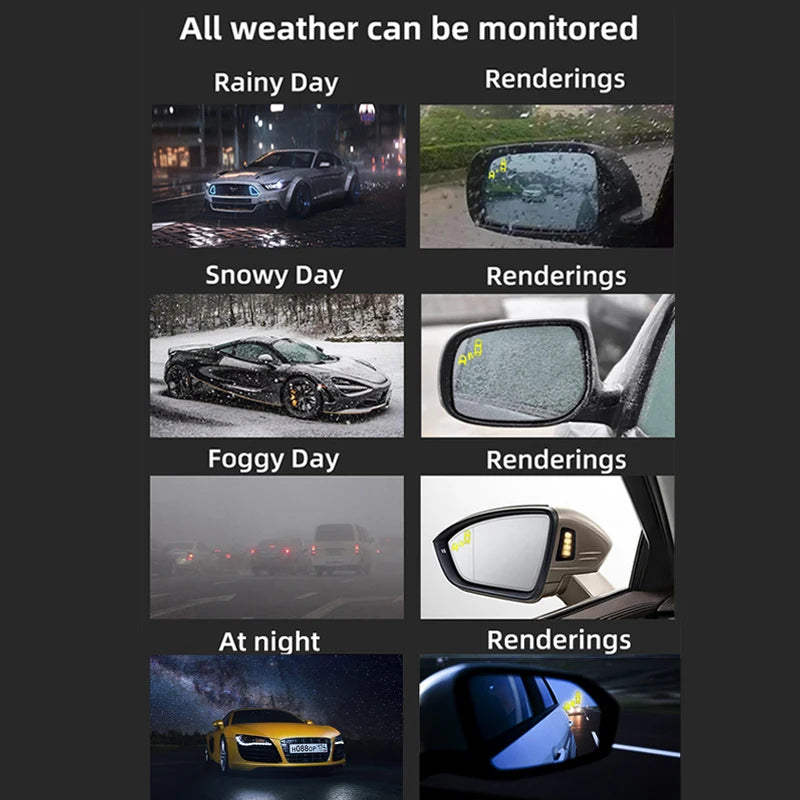 D4 Blind Spot Detection System – Car Blind Zone Warning Sensor